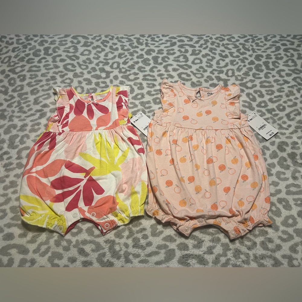 NWT Girls Carters Rompers size 0-3 months